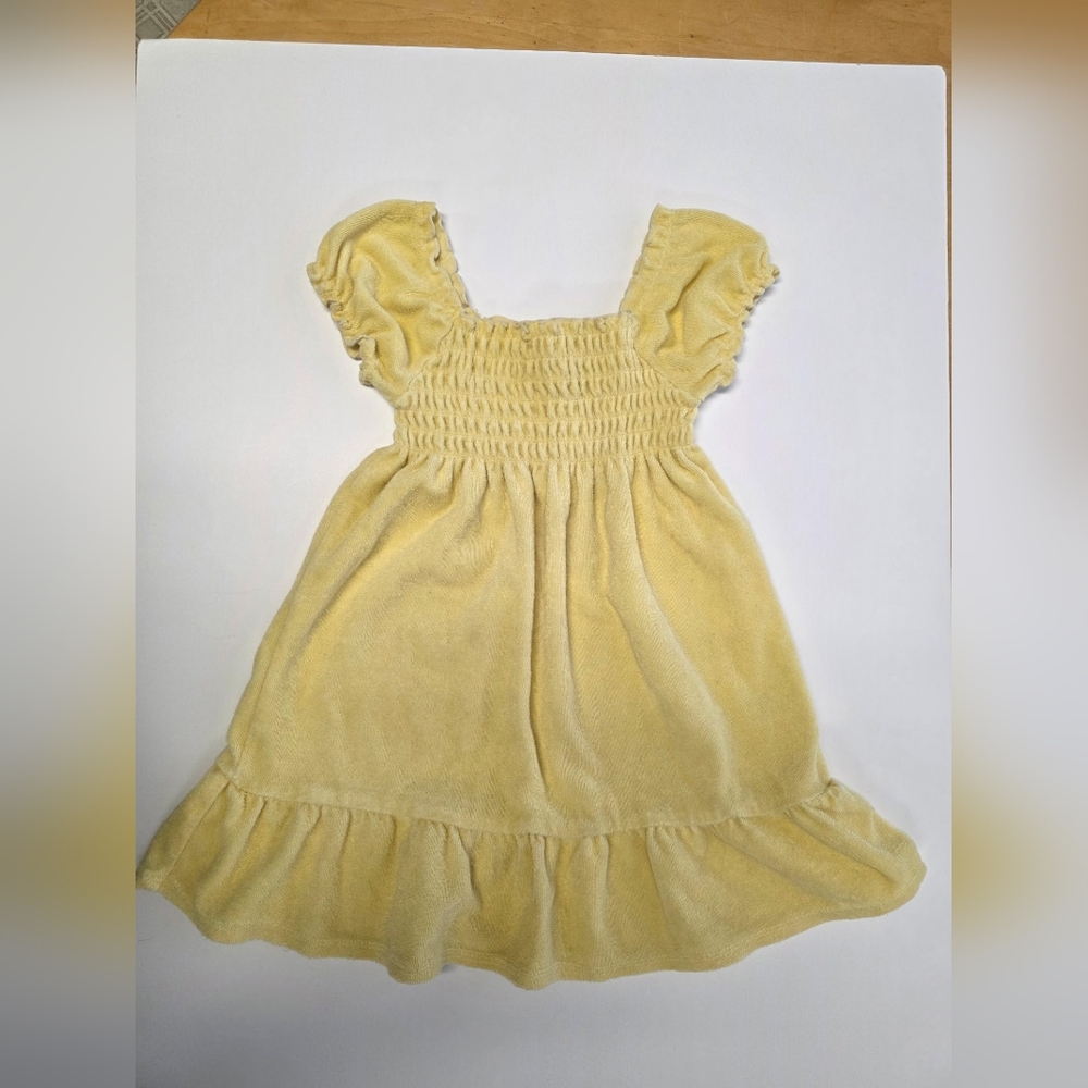 Yellow Terrycloth Beach Dress